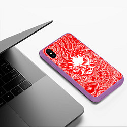 Чехол iPhone XS Max матовый Samurai, цвет: 3D-фиолетовый — фото 2