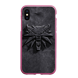 Чехол iPhone XS Max матовый THE WITCHER КАМЕНЬ ЛОГО