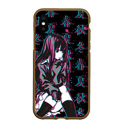 Чехол iPhone XS Max матовый Sad Anime Girl