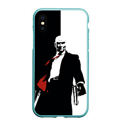 Чехол iPhone XS Max матовый Hitman BW