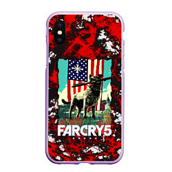 Чехол iPhone XS Max матовый Farcry5, цвет: 3D-сиреневый