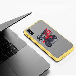 Чехол iPhone XS Max матовый Racing 85, цвет: 3D-желтый — фото 2
