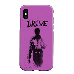 Чехол iPhone XS Max матовый Drive драйв, цвет: 3D-фиолетовый