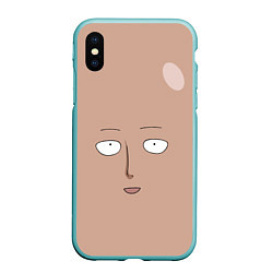 Чехол iPhone XS Max матовый Сайтама One-Punch Man