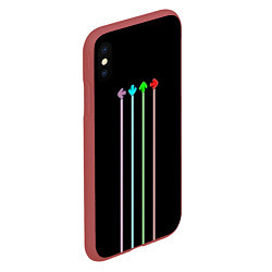 Чехол iPhone XS Max матовый Arrows Friday night funkin, цвет: 3D-красный — фото 2