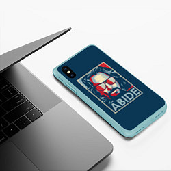 Чехол iPhone XS Max матовый ABIDE Большой Лебовский, цвет: 3D-мятный — фото 2