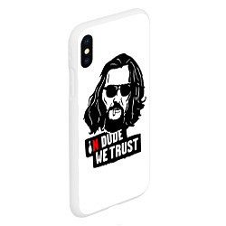 Чехол iPhone XS Max матовый In Dude we trust, цвет: 3D-белый — фото 2