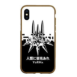 Чехол iPhone XS Max матовый YoRHa, Nier: Automata