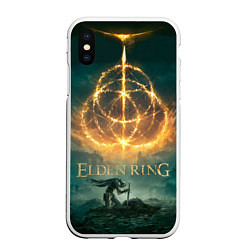 Чехол iPhone XS Max матовый Elden Ring key art, цвет: 3D-белый