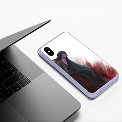 Чехол iPhone XS Max матовый Магистр дьявольского культа, цвет: 3D-светло-сиреневый — фото 2