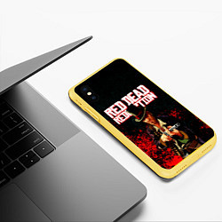 Чехол iPhone XS Max матовый Red Dead Redemption Bandit, цвет: 3D-желтый — фото 2
