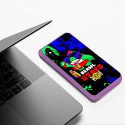 Чехол iPhone XS Max матовый Buzz, Базз Brawl Stars, цвет: 3D-фиолетовый — фото 2