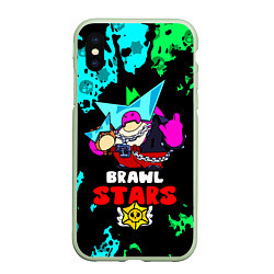 Чехол iPhone XS Max матовый Плохиш Базз, Buzz Brawl Stars