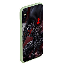 Чехол iPhone XS Max матовый ГАТС БЕРСЕРК аниме, цвет: 3D-салатовый — фото 2