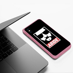 Чехол iPhone XS Max матовый ABIDE Большой Лебовский, цвет: 3D-малиновый — фото 2