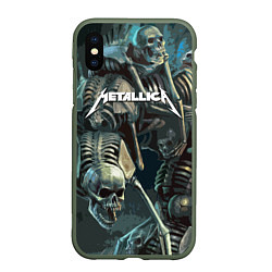 Чехол iPhone XS Max матовый Metallica Metal Skull