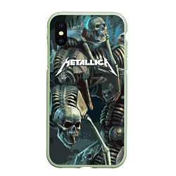 Чехол iPhone XS Max матовый Metallica Metal Skull