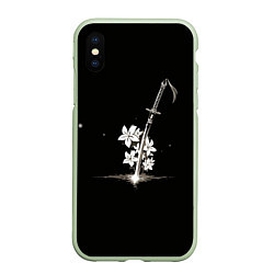 Чехол iPhone XS Max матовый Nier - Sword and Flowers