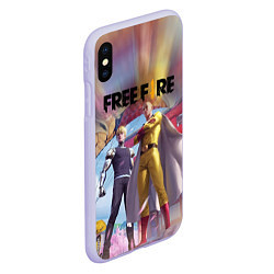 Чехол iPhone XS Max матовый FREEFIRE САЙТАМА Z, цвет: 3D-светло-сиреневый — фото 2