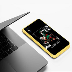 Чехол iPhone XS Max матовый Бакуго и Деку станут номером 1, цвет: 3D-желтый — фото 2