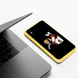 Чехол iPhone XS Max матовый Gangsta kaguya, цвет: 3D-желтый — фото 2