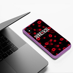 Чехол iPhone XS Max матовый Maneskin Монэскин Z, цвет: 3D-фиолетовый — фото 2