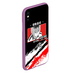 Чехол iPhone XS Max матовый Кенма Козуме Haikyuu!!, цвет: 3D-фиолетовый — фото 2