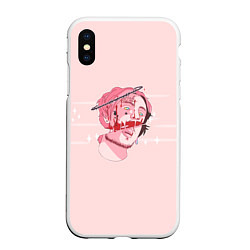 Чехол iPhone XS Max матовый Super Lil Peep, цвет: 3D-белый