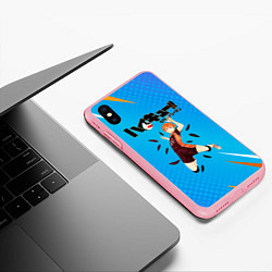 Чехол iPhone XS Max матовый Шоё Хината мощный удар Haikyu!!, цвет: 3D-баблгам — фото 2