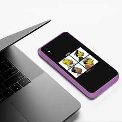 Чехол iPhone XS Max матовый Mozes band, цвет: 3D-фиолетовый — фото 2