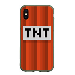 Чехол iPhone XS Max матовый TNT, цвет: 3D-темно-зеленый