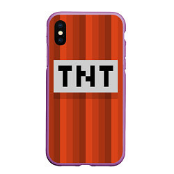 Чехол iPhone XS Max матовый TNT, цвет: 3D-фиолетовый