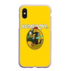 Чехол iPhone XS Max матовый Homer Cry