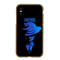 Чехол iPhone XS Max матовый Манки Д Луффи One Piece, цвет: 3D-коричневый