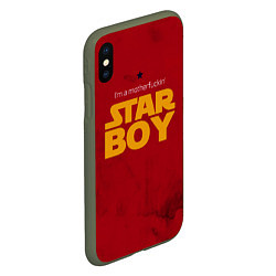 Чехол iPhone XS Max матовый The Weeknd - Star Boy, цвет: 3D-темно-зеленый — фото 2