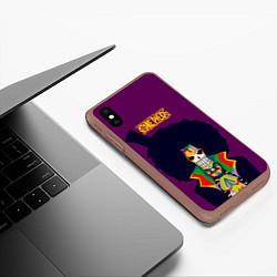Чехол iPhone XS Max матовый Соул Кинг Брук One Piece, цвет: 3D-коричневый — фото 2