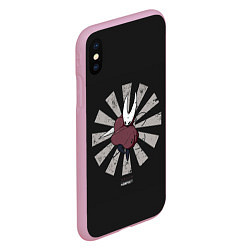 Чехол iPhone XS Max матовый Hornet, цвет: 3D-розовый — фото 2