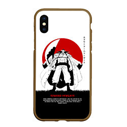 Чехол iPhone XS Max матовый Эдвард Ньюгейт One Piece Большой куш, цвет: 3D-коричневый