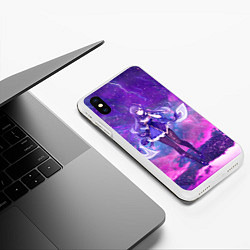 Чехол iPhone XS Max матовый Genshin Impact Кэ Цин, цвет: 3D-белый — фото 2