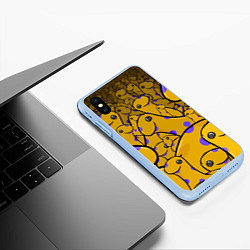 Чехол iPhone XS Max матовый Nessy, цвет: 3D-голубой — фото 2