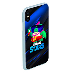 Чехол iPhone XS Max матовый Базз Buzz Brawl Stars, цвет: 3D-голубой — фото 2