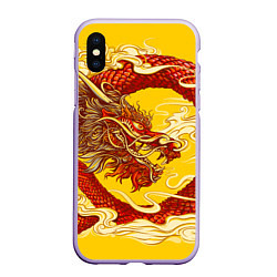 Чехол iPhone XS Max матовый Китайский Дракон, China Dragon