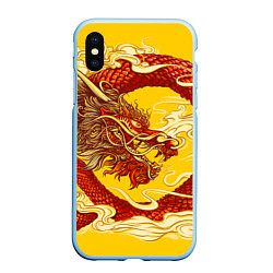 Чехол iPhone XS Max матовый Китайский Дракон, China Dragon