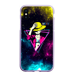Чехол iPhone XS Max матовый Космический Луффи One Piece