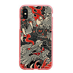 Чехол iPhone XS Max матовый Китайский Дракон, China Dragon