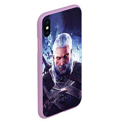 Чехол iPhone XS Max матовый THE WITCHER GERALT OF RIVIA, цвет: 3D-сиреневый — фото 2