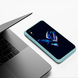 Чехол iPhone XS Max матовый Garrus whith gun, цвет: 3D-мятный — фото 2