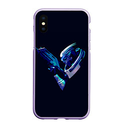 Чехол iPhone XS Max матовый Garrus whith gun