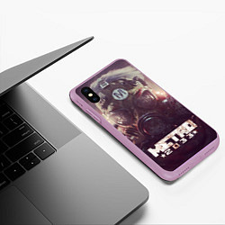 Чехол iPhone XS Max матовый MERTO 2033 ПРОТИВОГАЗ, цвет: 3D-сиреневый — фото 2