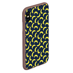 Чехол iPhone XS Max матовый Бананы, цвет: 3D-коричневый — фото 2
